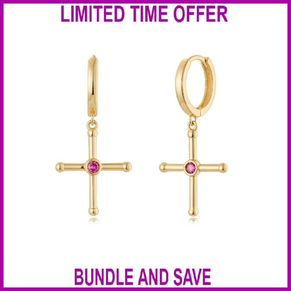 Gold Huggie Hoop Earrings 14K Plated Hypoallergenic Everyday Dangle